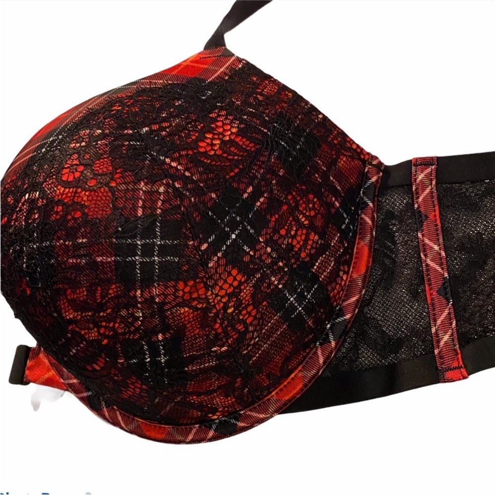 Victoria’s Secret Very Sexy Red Plaid Push Up Bra - Size 32 DDD - Picture 8 of 14